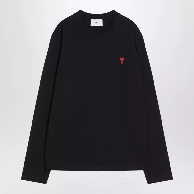 Ami Paris Black Ami De Coeur T-shirt