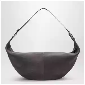 LEMAIRE Greige Quiver Clip suede bag