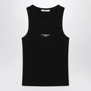 Givenchy Black slim-cut tank top with logo