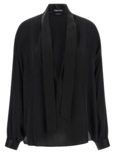 Tom Ford Lavallière Neck Blouse