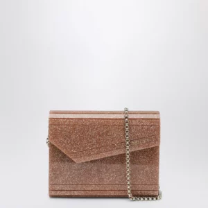 Jimmy Choo Candy clutch in pink glitter acrylic fabric