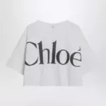 Chloé White boxy T-shirt with logo print