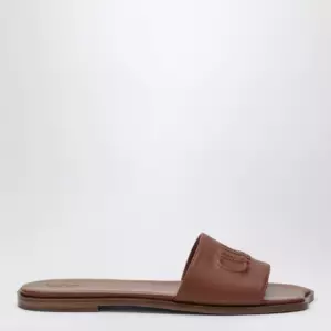 Chloé Soleil mules in Ginger Brown leather