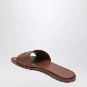 Chloé Soleil mules in Ginger Brown leather