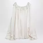 Chloé Milky white mini dress in silk