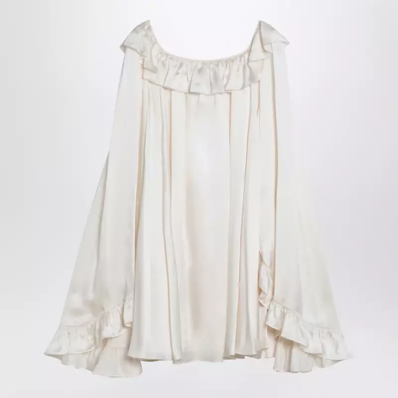 Chloé Milky white mini dress in silk