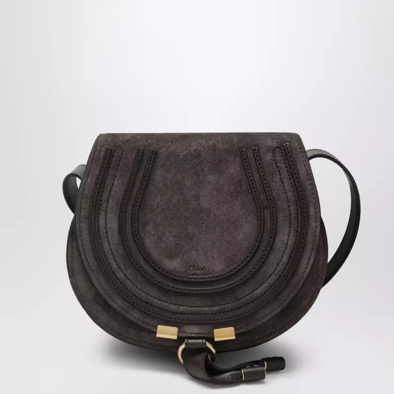 CH25AS680Q07_R_CHLOE-24X.a Chloé Saddle Marcie bag in Kohl Brown suede