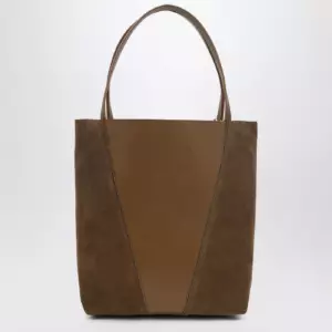 Chloé Spin tote bag in leather and suede khaki