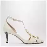 Chloé Cleia ivory heeled sandals