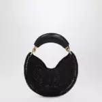 Chloé Mini Summer Banana hobo bag in black crochet with leather details