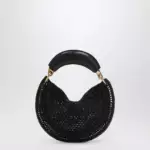 Chloé Mini Summer Banana hobo bag in black crochet with leather details
