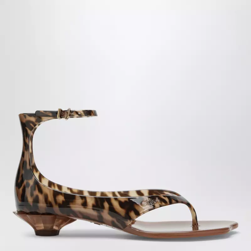 Chloé Jelly sandals in TPU with leopard print