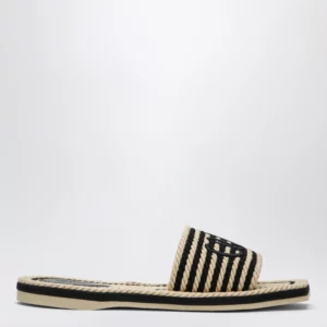 Chloé Sand mules in hand-braided recycled rope, black