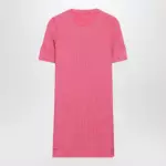 Chloé Pink Henley mini dress in cotton jersey