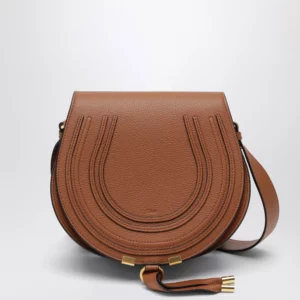Chloé Brown Saddle Marcie bag in grained leather