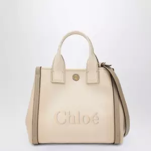 Chloé Carry Small tote bag in Blushy Beige canvas