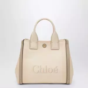 Chloé Carry Small tote bag in Blushy Beige canvas