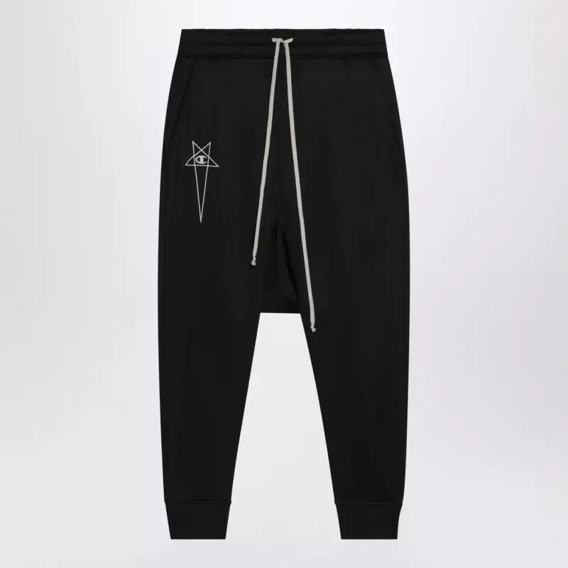 Champion x Rick Owens Black Prisoner Drawstring joggers