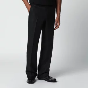 Lardini Black linen trousers