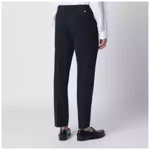 PT Torino Navy blue wool-blend trousers