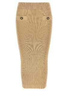 Balmain Ribbed Midi Skirt