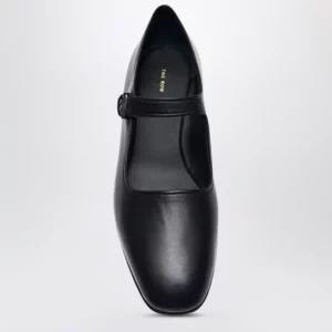 The Row Ava Mary Jane shoes in black leather