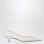 The Row Liisa white lambskin pumps