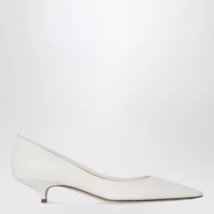 The Row Liisa white lambskin pumps