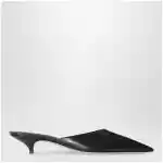 The Row Liisa black lambskin mules