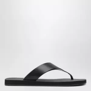 The Row Dune Ginza classic leather sandal black