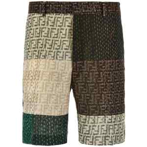 Fendi Patchwork Bermuda Shorts