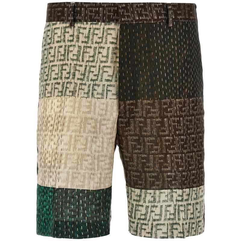 Fendi Patchwork Bermuda Shorts