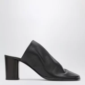 LEMAIRE Brown lambskin mules with block heel