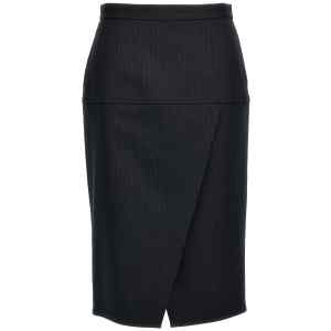 Fendi Pinstriped Wool Skirt