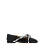 Mach & Mach Crystal Studs Ballet Flats