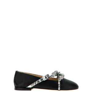Mach & Mach Crystal Studs Ballet Flats