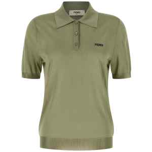 Fendi Shiny Viscose Polo Shirt