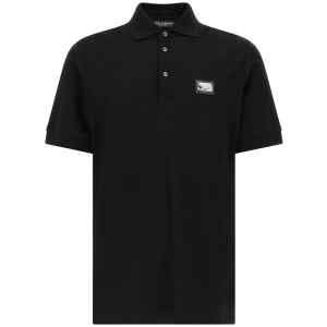 Dolce & Gabbana Logo Plate Polo Shirt