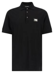 Dolce & Gabbana Logo Plate Polo Shirt