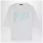 Balmain Oversized white T-shirt with logo print