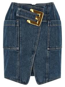 Balmain Belted Skirt