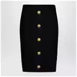 Balmain Black tweed pencil skirt