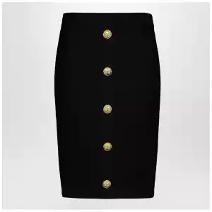Balmain Black tweed pencil skirt