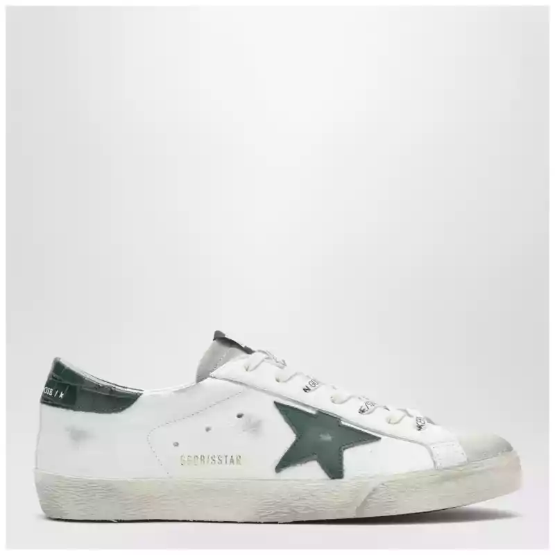 Golden Goose Super-Star sneakers in white/green