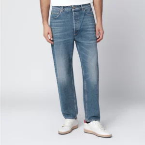 Golden Goose Washed-effect blue jeans