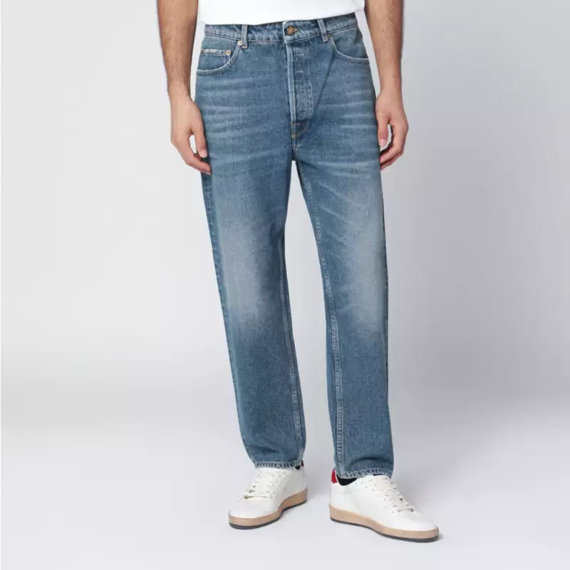 Golden Goose Washed-effect blue jeans