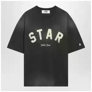 Golden Goose Black vintage-effect Star T-shirt