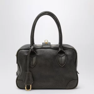 Golden Goose Vita bag in brown sheepskin with gold details