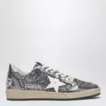 Golden Goose Ballstar silver glitter sneaker