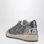 Golden Goose Ballstar silver glitter sneaker